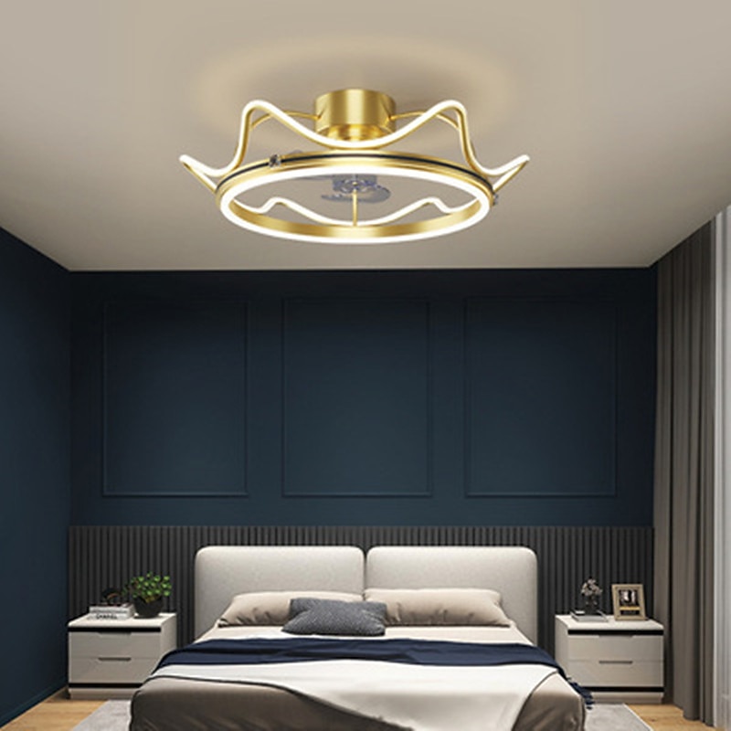 Ceiling Light 50 60 cm Circle Design Ceiling Fan Metal Modern Style Stylish Crown Painted Finishes LED Modern 220-240V2
