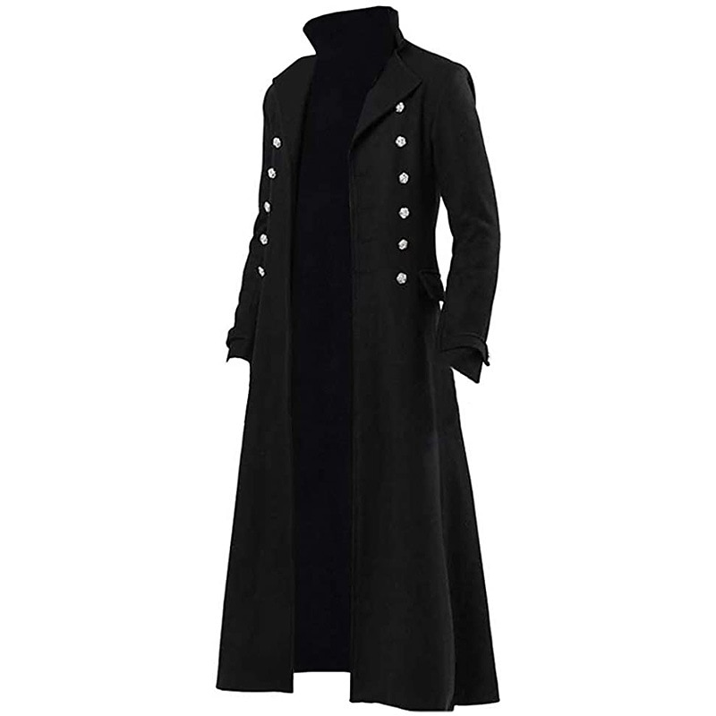 Medieval Coat Outerwear Pirate Fancy Dress Men's Pirate Steampunk Festival Adults' Coat Winter Fall & Winter4
