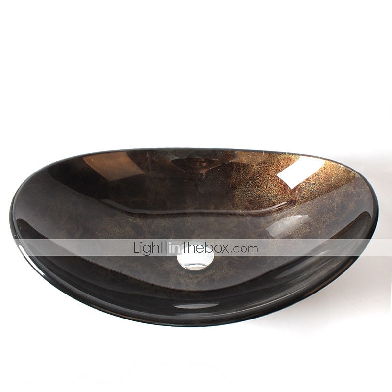 Mounting Ring Antique Tempered Glass Rectangular Vessel Sink Lavabo3