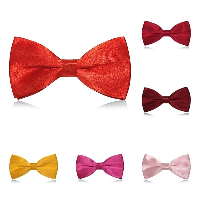 Men's Bow Tie Party Work Solid Colored Formal Party Evening
