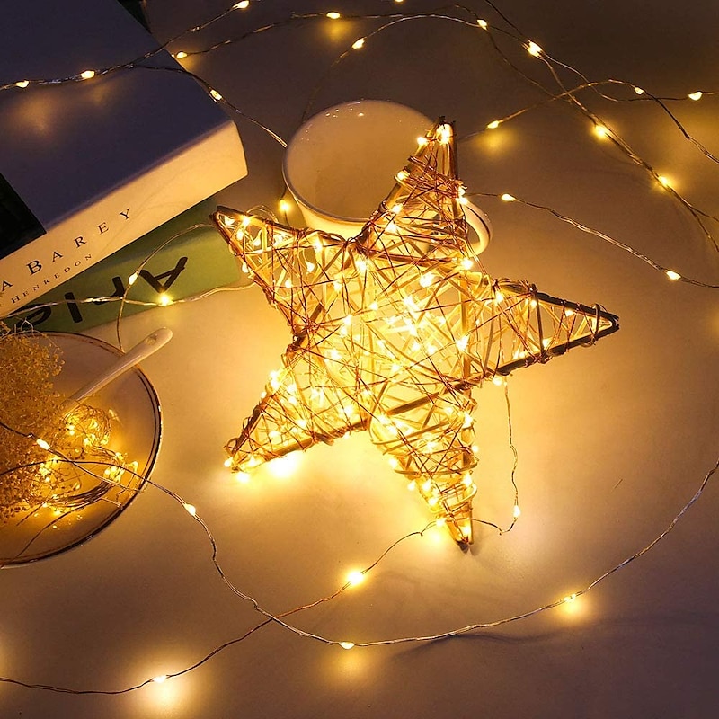 30 PCS 12PCS 6PCS Fairy Lights Battery Operated (Included) 600LED 240LED 120LED Mini String Lights Waterproof Copper Wire Firefly Starry Lights for Halloween Party Christmas Festivals Decorations