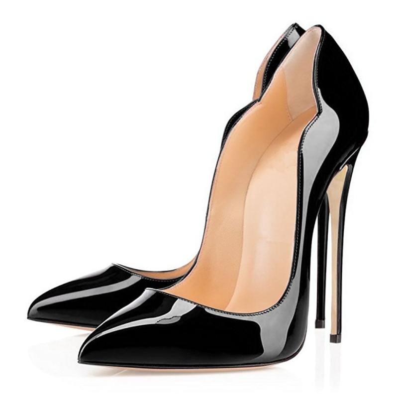 Women's Sexy Ombre Patent Leather Stiletto High Heels - Elegant Red Gradient Pointed Toe Pumps for Parties, Weddings, and Special Occasions4