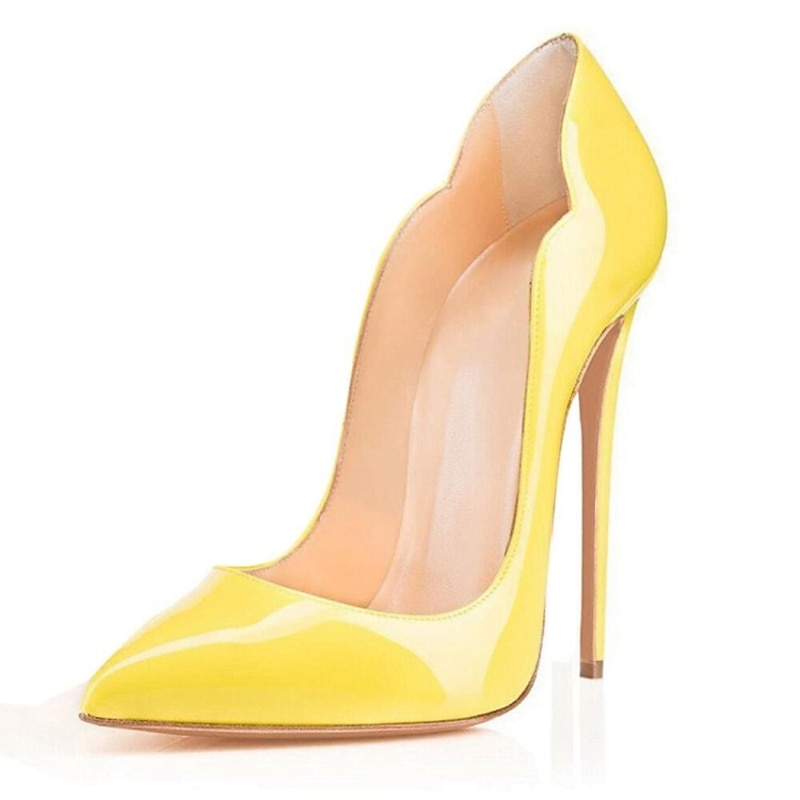 Women's Sexy Ombre Patent Leather Stiletto High Heels - Elegant Red Gradient Pointed Toe Pumps for Parties, Weddings, and Special Occasions 14