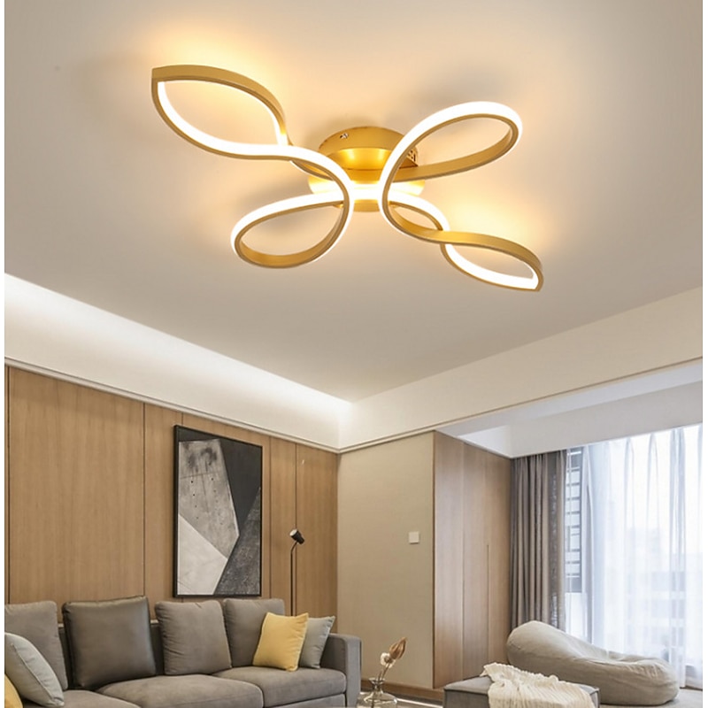 LED Ceiling Light Black Gold 68 cm Flush Mount Lights Aluminum Artistic Style Modern Style Stylish 110-120V 220-240V2