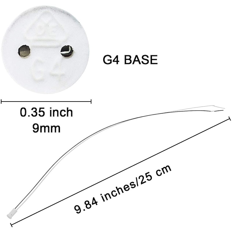 10pcs 20 cm G4 MR11 MR16 DIY Bulb Accessory Ceramic Light Bulb Socket White2