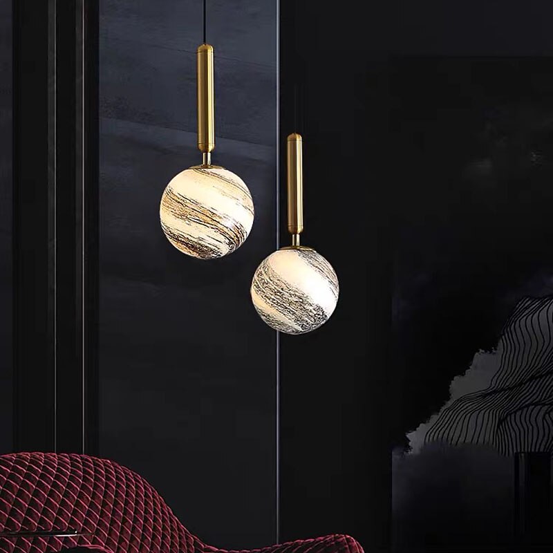 LED Pendant Light Planet Design Bedside Light Modern Gold Globe Design 15 cm Metal Electroplated 110-120V 220-240V2