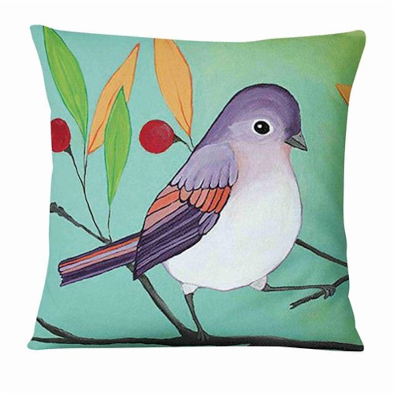 Hand-Painted Pattern Double Side Cushion Cover 1PC Soft Decorative Square  Pillowcase for Sofa bedroom Car Chair Superior Quality Outdoor Cushion for Patio Garden Farmhouse Bench Couch3