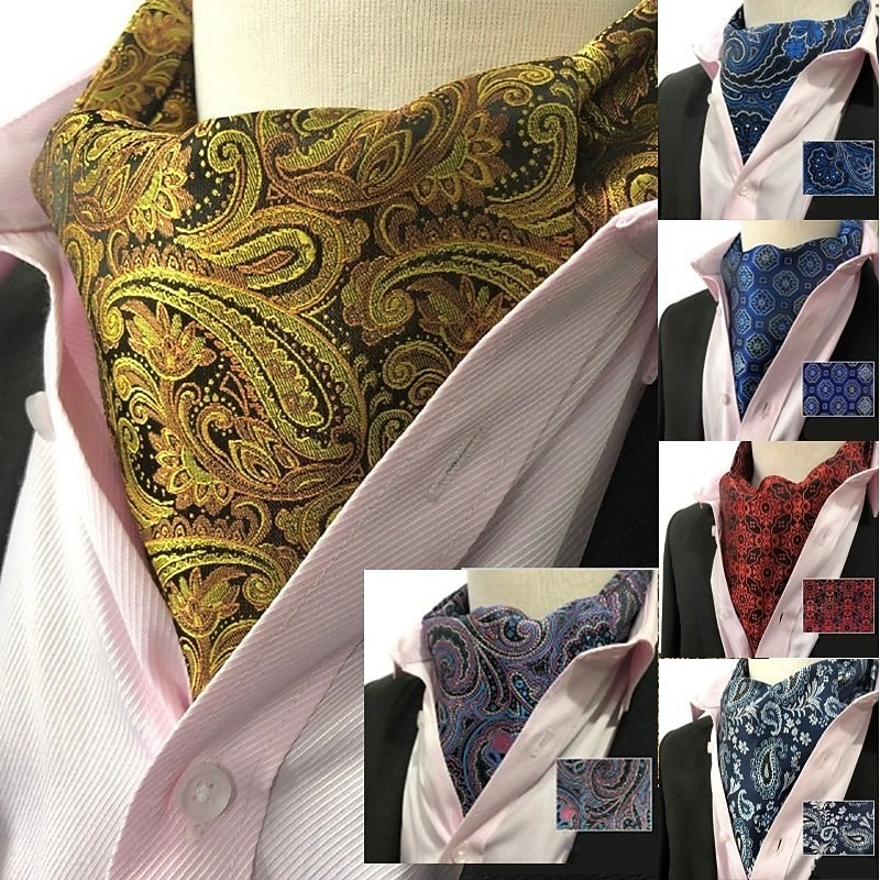 Men's Ties Cravat Ascot Work Geometric Jacquard