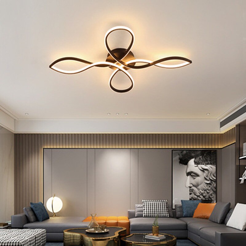 LED Ceiling Light Black Gold 68 cm Flush Mount Lights Aluminum Artistic Style Modern Style Stylish 110-120V 220-240V3