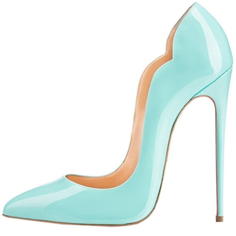 Women's Sexy Ombre Patent Leather Stiletto High Heels - Elegant Red Gradient Pointed Toe Pumps for Parties, Weddings, and Special Occasions 6