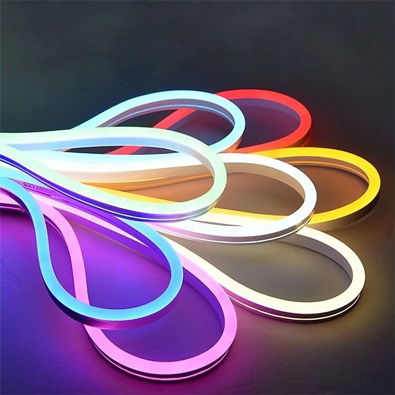 Neon Strip LED Light Flexible DC 12V Waterproof IP67 SMD 2835 Rope Tube White Blue Red Green Decoration for Christmas Holiday Indoors Outdoor4