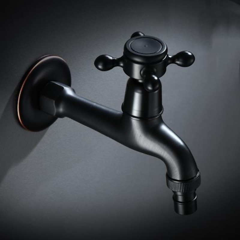 Outdoor Faucet Wall Mounted Single Handle/Outdoor/Indoor One Hole Centerset Retro Vintage Decorative Solid Brass Bathroom Sink Faucet Faucet Tap4