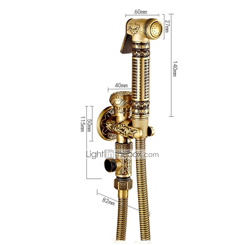 Bidet Faucet Antique Copper Toilet Handheld Bidet Sprayer Self-Cleaning Antique Clean Spray Gun4