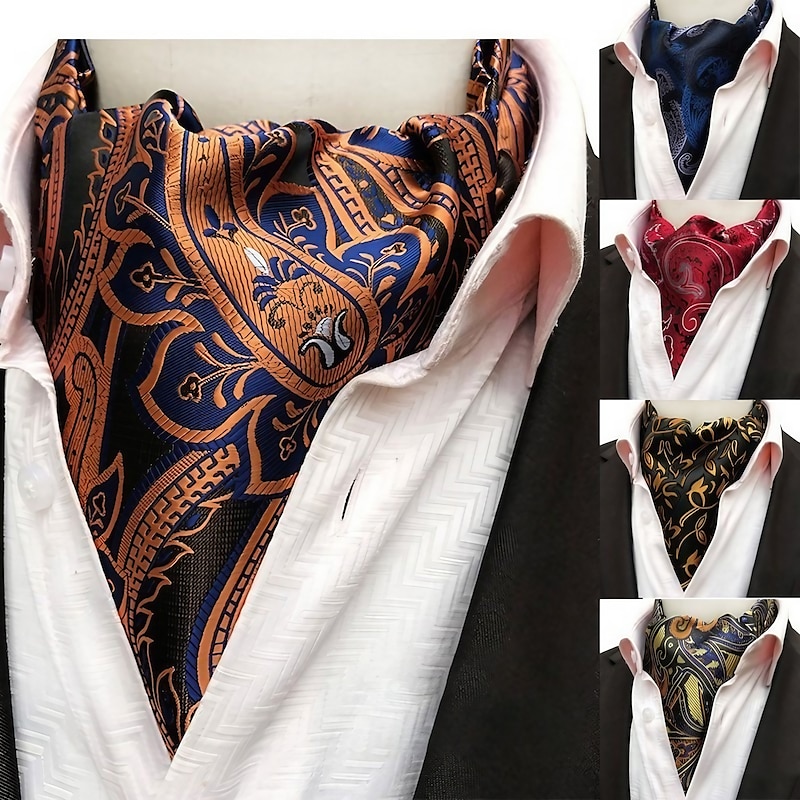 Men's Ties Scarf Cravat Ascot Vintage Work Classic Style Fashion Business Causal Date