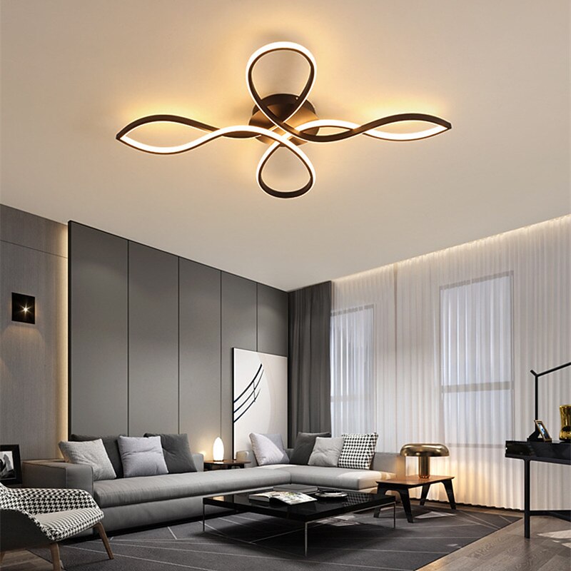 LED Ceiling Light Black Gold 68 cm Flush Mount Lights Aluminum Artistic Style Modern Style Stylish 110-120V 220-240V4