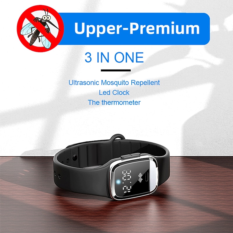 3-in-1 Intelligent Mosquito Repellent Watch – Ultrasonic Bracelet with Pedometer, Smart Anti-Mosquito Function for Indoor and Outdoor Use4