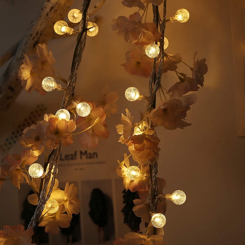 Globe String Lights 10M 100LEDs Mini Ball Fairy Light Outdoor Wedding Decoration Lights Waterproof for Indoor Outdoor Bedroom Party Garden Christmas Tree Decor Plug in3