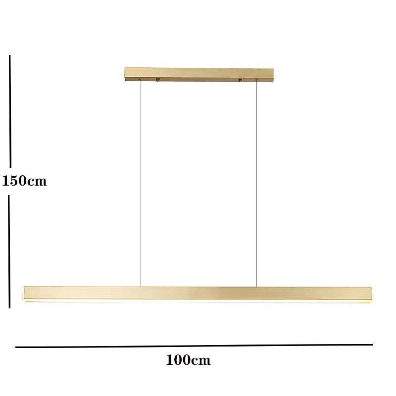 Kitchen Island Light Fixture 100 cm Pendant Lantern  Golden Finish Simply Modern Design110-240V2