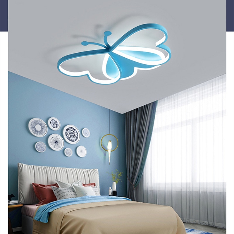 LED Ceiling Light 50 cm Circle Design Flush Mount Lights Metal Artistic Style Stylish Painted Finishes Modern Butterfly Design Kids Room Children's Bedroom 220-240V3