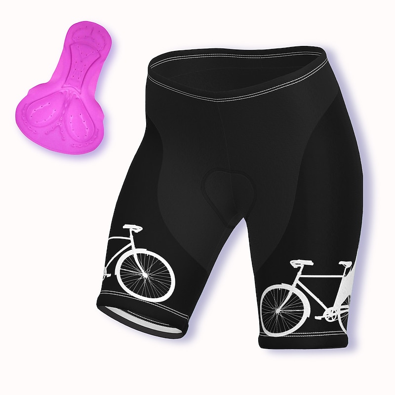 Women's Graphic Cycling Road Shorts Cycling Shorts Bike Shorts Bike Shorts Pants Mountain Bike MTB Road Bike Cycling Sports 3D Pad Fast Dry Soft Comfortable Black Yellow Spandex Clothing Apparel Bike4
