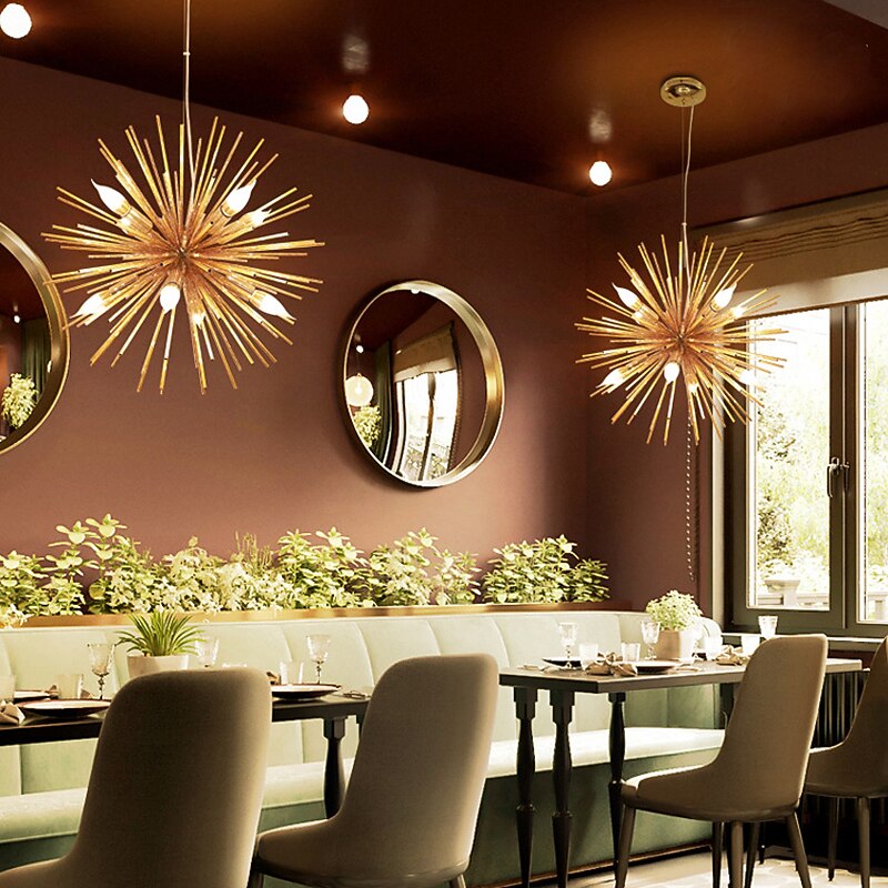 LED Pendant Light Crystal Chandelier 9-Light Firework Modern Sputnik Chandelier Pendant Light Fixture for living room Dining Room and Bedroom4