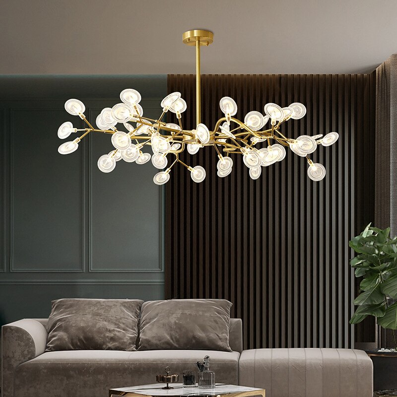 LED Pendant Light 27 36 45 54 Heads Firefly Chandelier LED Pendant Lighting Postmodern Ceiling Light Fixture Hanging Lamp Rose Gold Branch LED Chandelier Bulb Included AC220V AC110V2