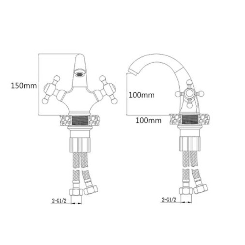 Bathroom Sink Faucet ,Centerset Oil-rubbed Bronze Centerset One Hole Two Handles One Hole Bath Taps4