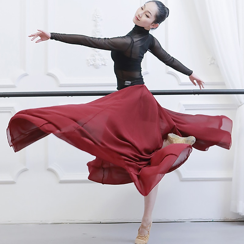 Activewear Skirts Solid Women's Training Performance High Chiffon3