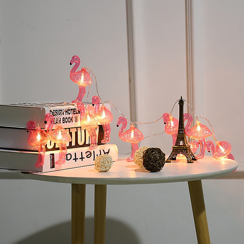 3M 1.5M Flamingo String Lights Battery or USB Operation Fairy String Lights Wedding Holiday Children's Room Home Decoration2