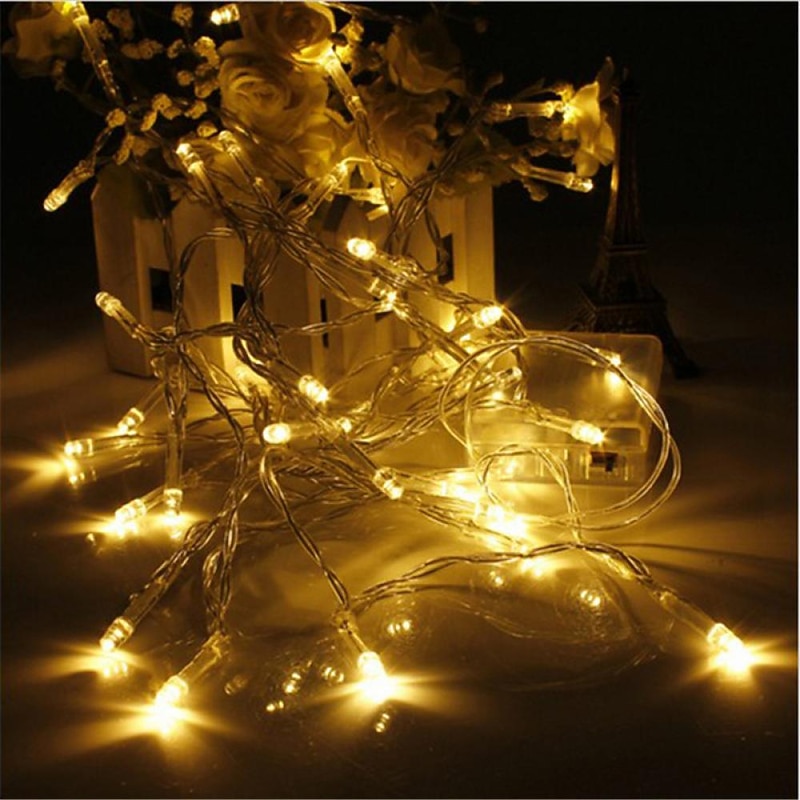Elegant Wedding Reception Party LED String Lights LED Fairy Lights Christmas Wedding Bedroom Decoration Warm White Multi Color 1.5m 3m 10m AA Batteries Powered