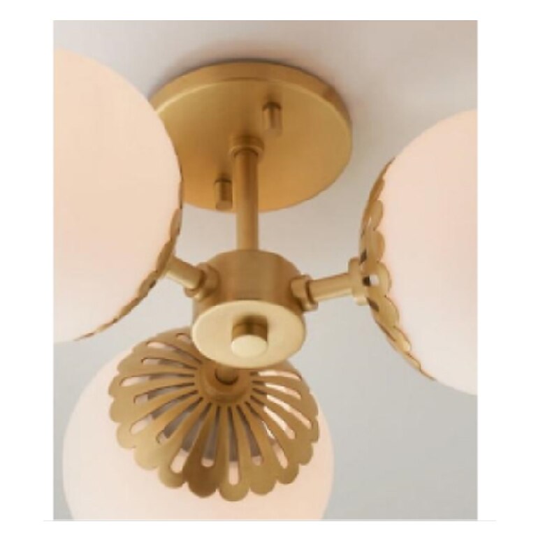 LED Ceiling Light 15 cm Globe Design Flush Mount Lights Metal Geometrical Brass Modern 220-240V3