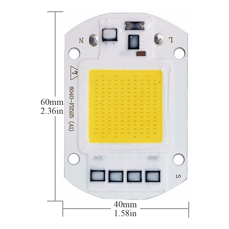 1Pcs 50W Utral Bright LED COB Chip 110V 220V Input Smart IC for DIY LED Flood Light Warm Cold White3