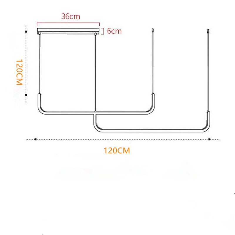 90/120 cm LED Pendant Light Single Design Modern Nordic Black Gold Chandelier Aluminum Stylish Island Light Painted Finishes Artistic 110-120V 220-240V3