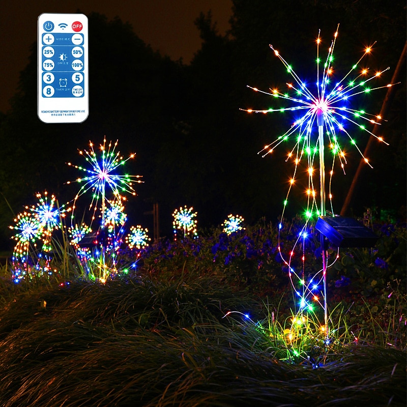 LED Waterproof Firework Lights, Starburst Garden Lamps for Christmas Weddings & Holidays