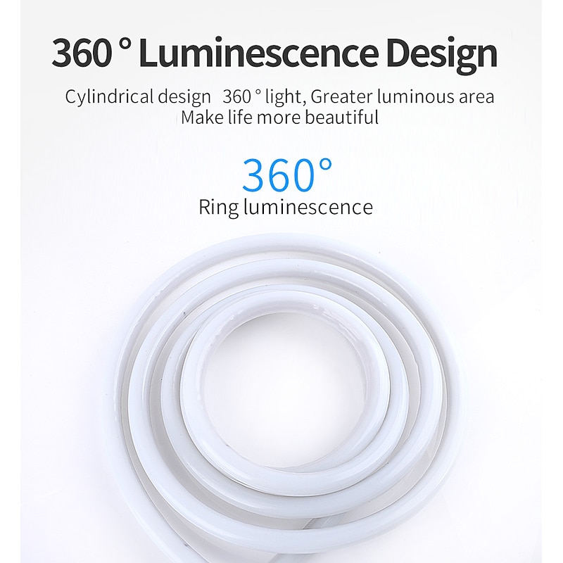 9.8ft 3m LED Neon Strip Light Rope Light SMD 2835 Round 360 Degree Luminous Round Tube IP65 Waterproof Warm White Blue Pink Green Home Decoration EU Plug4
