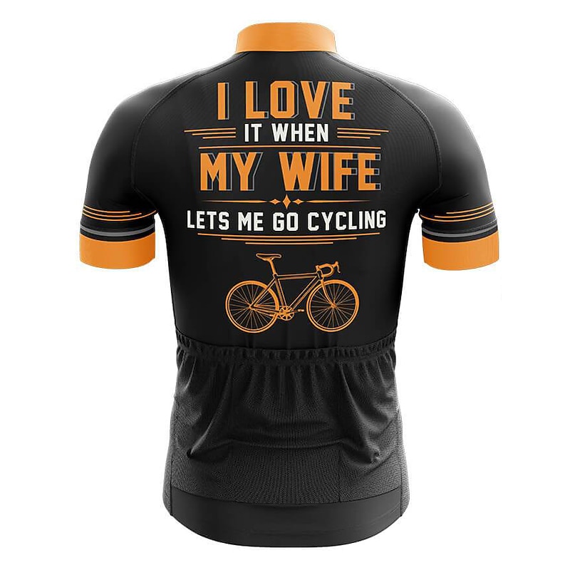 Men's Cycling Jersey Graphic Letter & Number Funny Short Sleeve Bike Jersey Top with 3 Rear Pockets Mountain Bike MTB Road Bike Cycling Quick Dry Soft Reflective Strips Back Pocket Sports Black Navy3