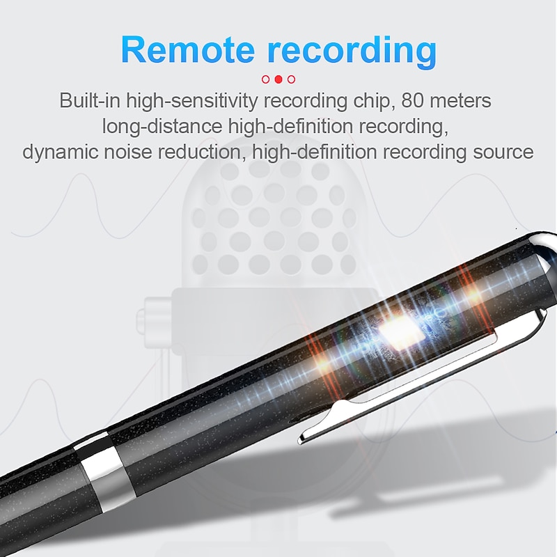 Mini Digital Voice Recorder Pen Voice-to-text Writing Audio Recorders Mp3 Playback Ai Smart HD Noise Reduction 8G to 32GB Dictaphone3