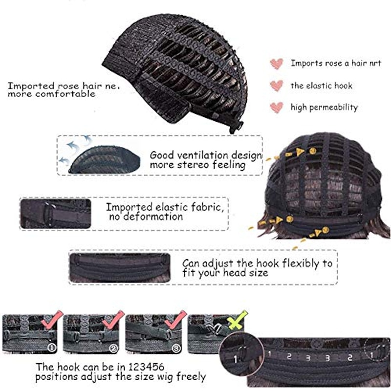 Half Purple Half Black Long Straight Lolita Wig Cosplay Bangs Hair Natural Synthetic Wig for Women Girl (Half Purple Half Black) Halloween Wigs4