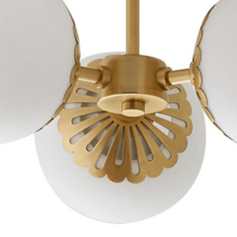 LED Ceiling Light 15 cm Globe Design Flush Mount Lights Metal Geometrical Brass Modern 220-240V4