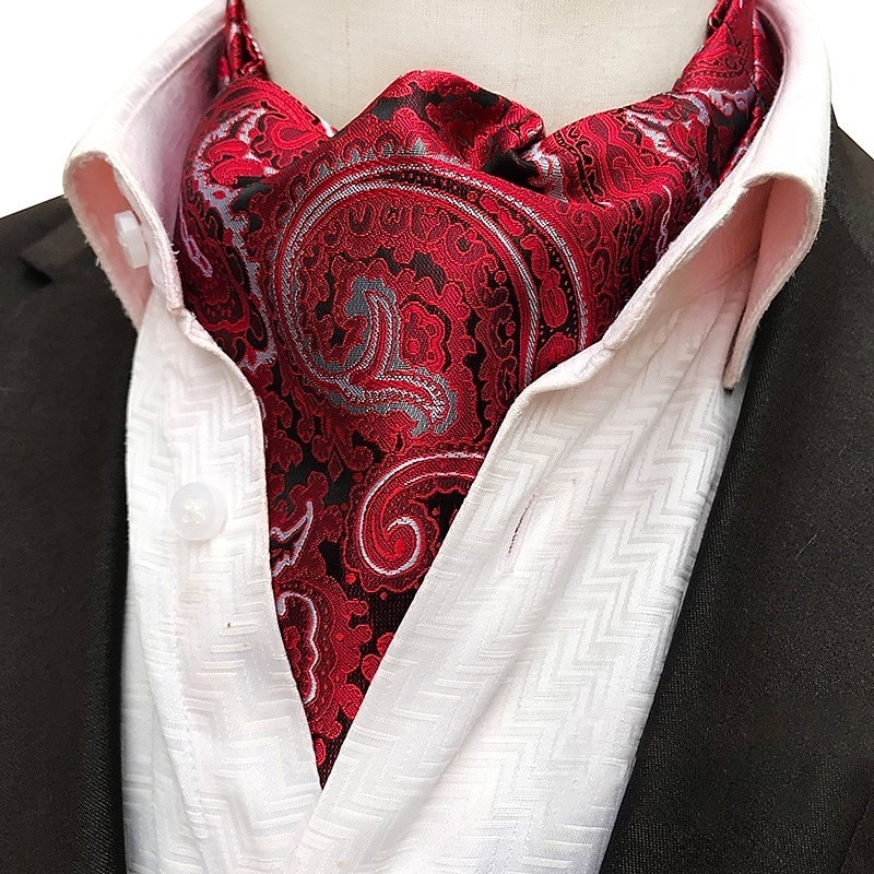 Men's Ties Scarf Cravat Ascot Vintage Work Classic Style Fashion Business Causal Date4