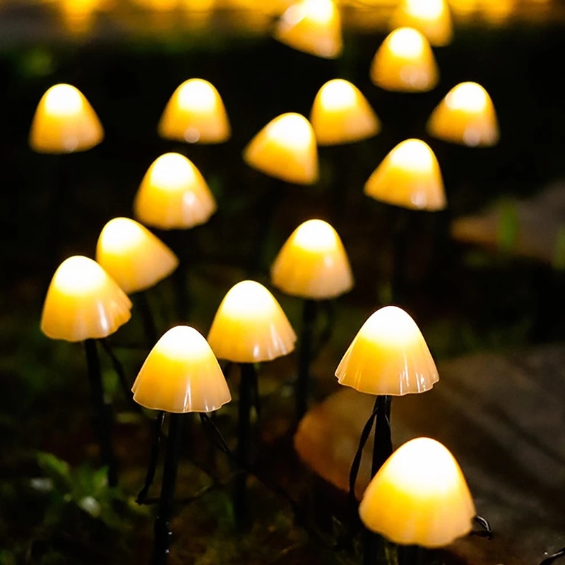 Solar String Lights Garden Decoration LED Mushroom Lights Outdoor Waterproof Fairy Light 5M-20LEDs 3M-10LEDs Garland Patio Holiday Decoration Outdoor IP65 Solar Light2