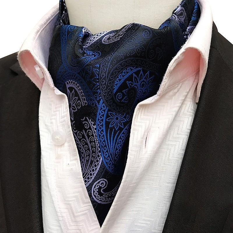 Men's Ties Scarf Cravat Ascot Vintage Work Classic Style Fashion Business Causal Date3