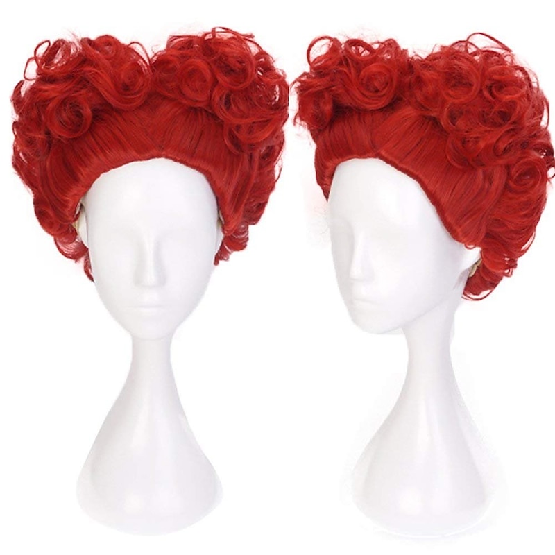 Winifred Sanderson  Hocus Pocus   s Short Red Queen Synthetic Cosplay Wigs For Women Halloween Wigs