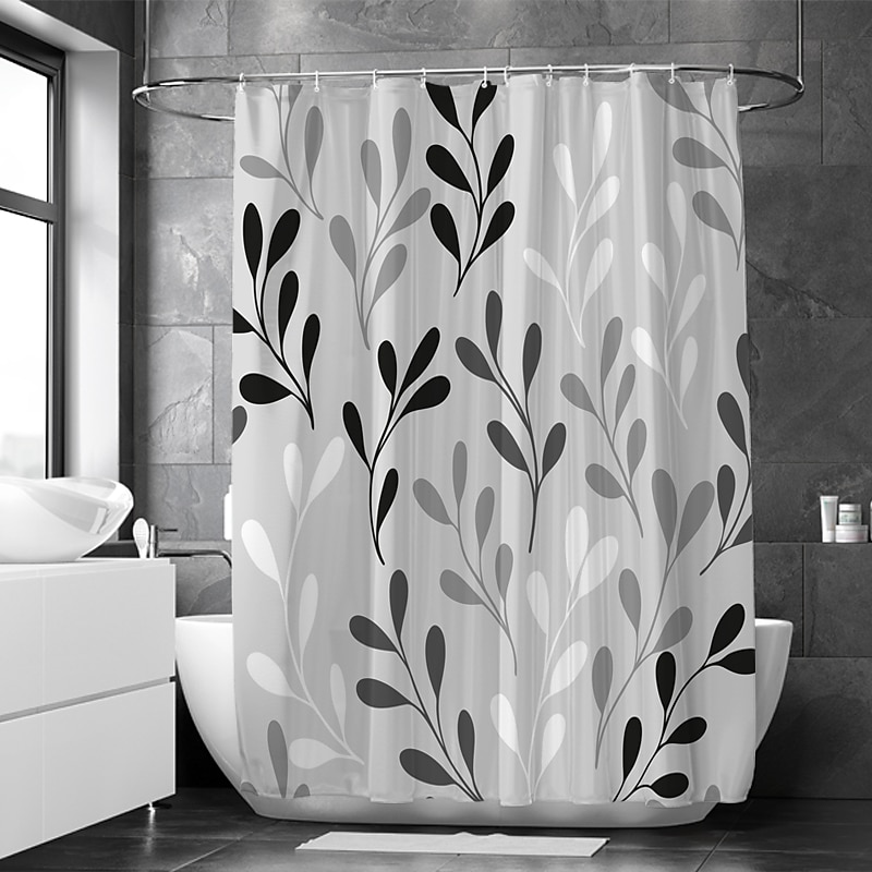Shower Curtain with Hooks 180cm*180cm(70