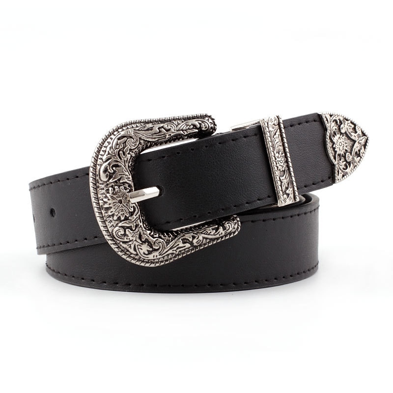 Men's Women's PU Buckle Belt PU Leather Metal Bucke Eyelet Formal Casual Party Daily Black Gray Dark Blue Brown4