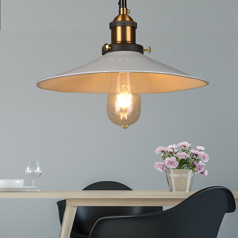 LED Pendant Light 22 cm Single Design Pendant Light Metal Painted Finishes Traditional / Classic Nordic Style 110-240 V2