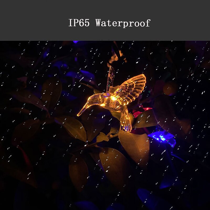 Solar Outdoor Lights IP65 Waterproof Hummingbird String Lights 5M 20LEDs 3.5M 10LEDs Fairy String Lights Garden Wedding Holiday Outdoor Decoration4