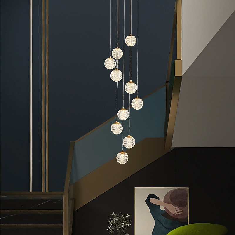 Chandelier LED Pendant Light Globe Design Cluster Design Copper Formal Style Modern 10 15 20 Heads 220-240V 110-120V2