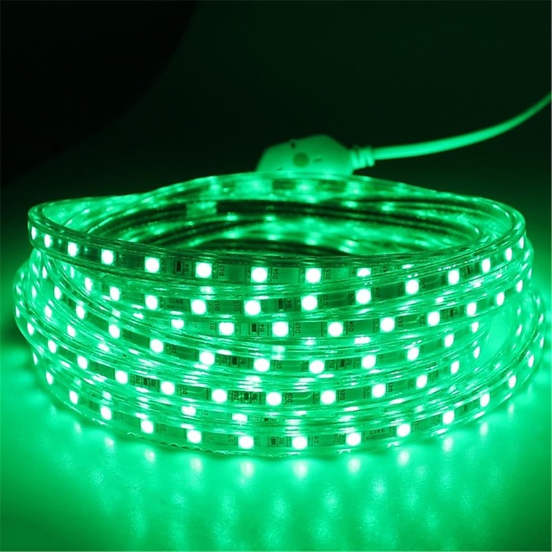 Flexible Neon LED Strip Light Waterproof Tape 220V-240V Decorative LED Ribbon Warm White Blue Red Green With EU Plug3