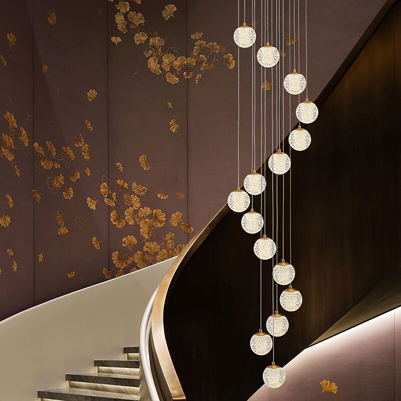 Chandelier LED Pendant Light Globe Design Cluster Design Copper Formal Style Modern 10 15 20 Heads 220-240V 110-120V4